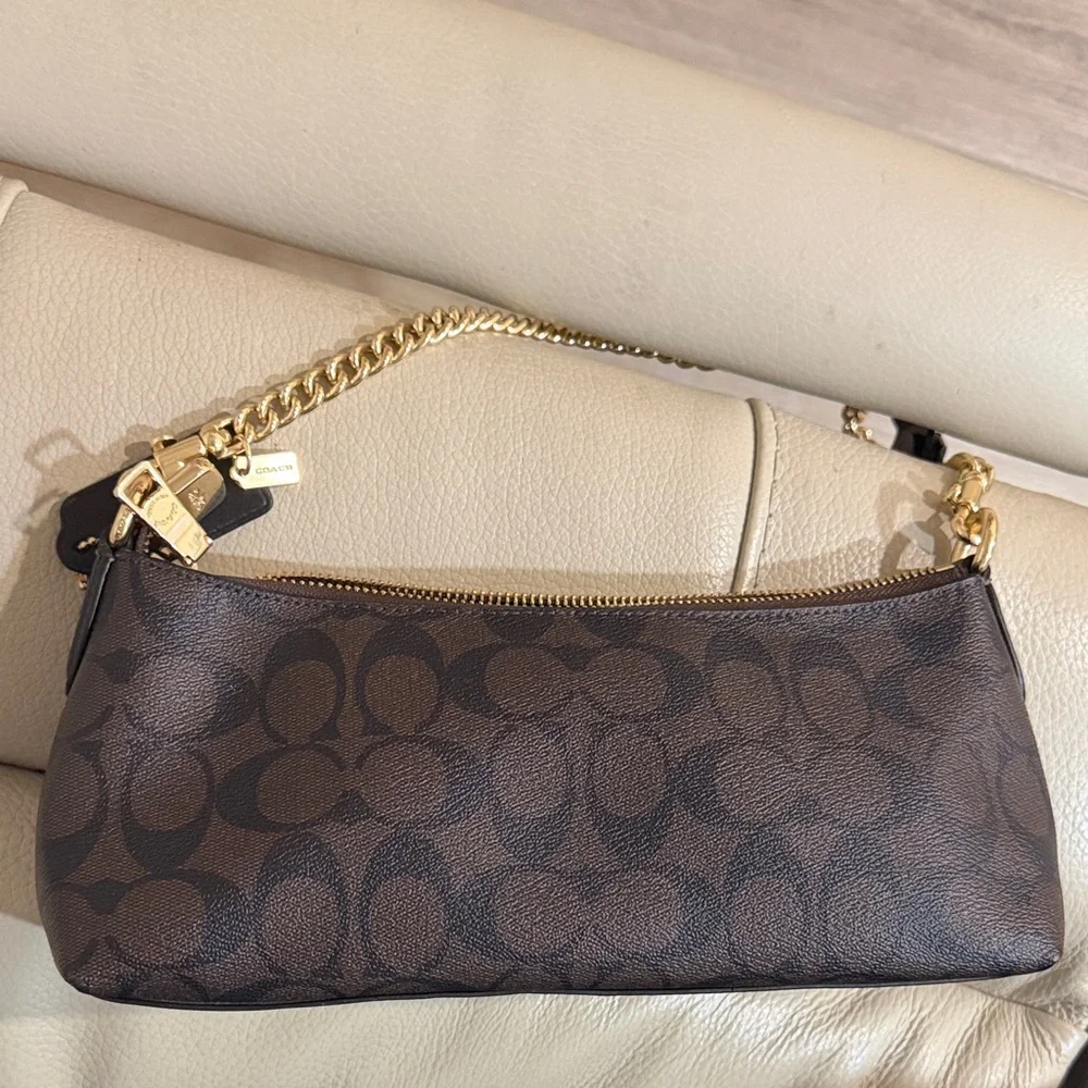 Coach Brown/Black and Gold shoulder bag - Picture 4 of 10